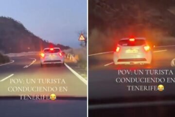 El surrealista uso de los intermitentes de un turista conduciendo por Tenerife que no deja indiferente: “En la recta, pones las dos”