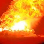 La Starship de Elon Musk explota dejando una inmensa bola de fuego en la zona de despegue