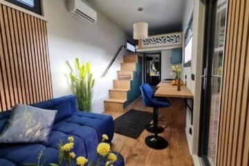 Esta acogedora minicasa con ruedas combina un espacio compacto con la sensación de tener un hogar completo