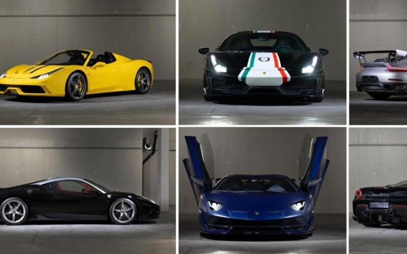 Sale a la venta la “colección intacta” de superdeportivos Ferrari, Lamborghini y Porsche: seis coches únicos que están casi por estrenar