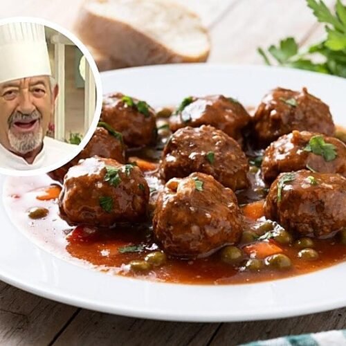 Karlos Arguiñano, cocinero: «Si hacéis las albóndigas solamente con la carne y el huevo van a quedar un poco sequitas»
